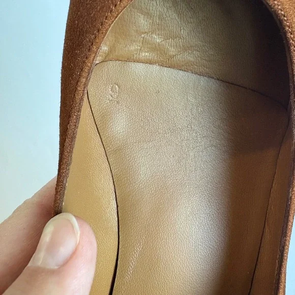 Aquatalia Women's 9 Pasha Suede‎ Pumps Waterproof Heel Brown Made in Italy 1.8" - Picture 10 of 14